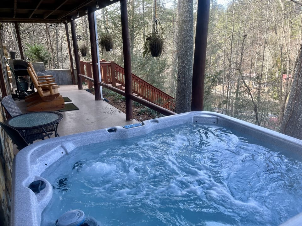 Relax in the hot tub after a fun day exploring the area.