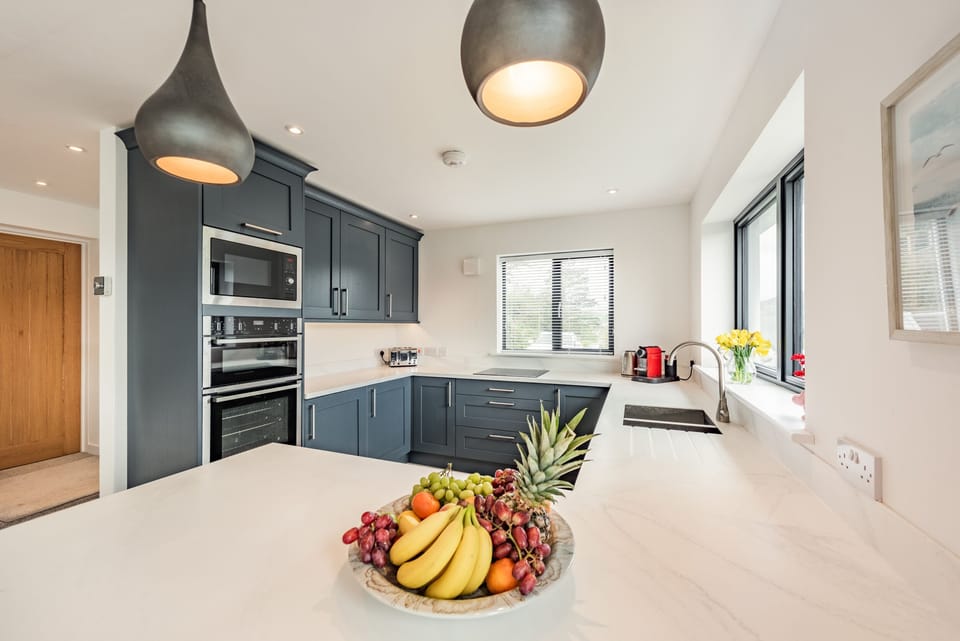 Fridge, dishwasher, electric kettle, toaster