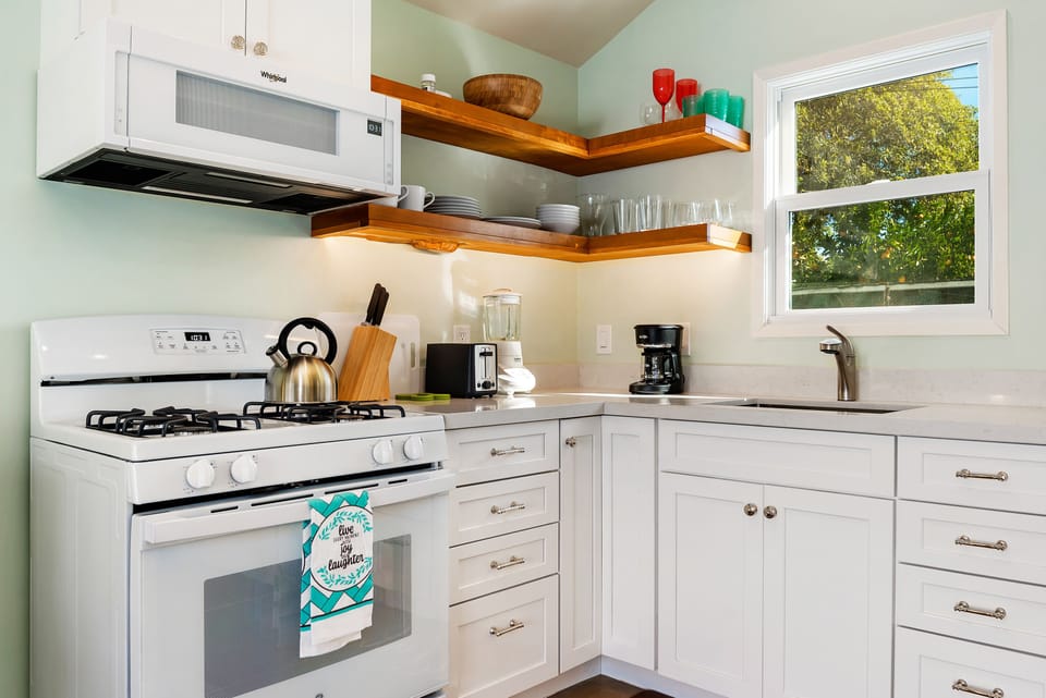 Kitchen with stove and oven
