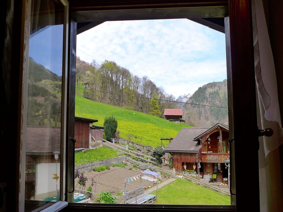 Plant, Sky, Cloud, Window, Building, Mountain, Highland, House, Tree, Land Lot
