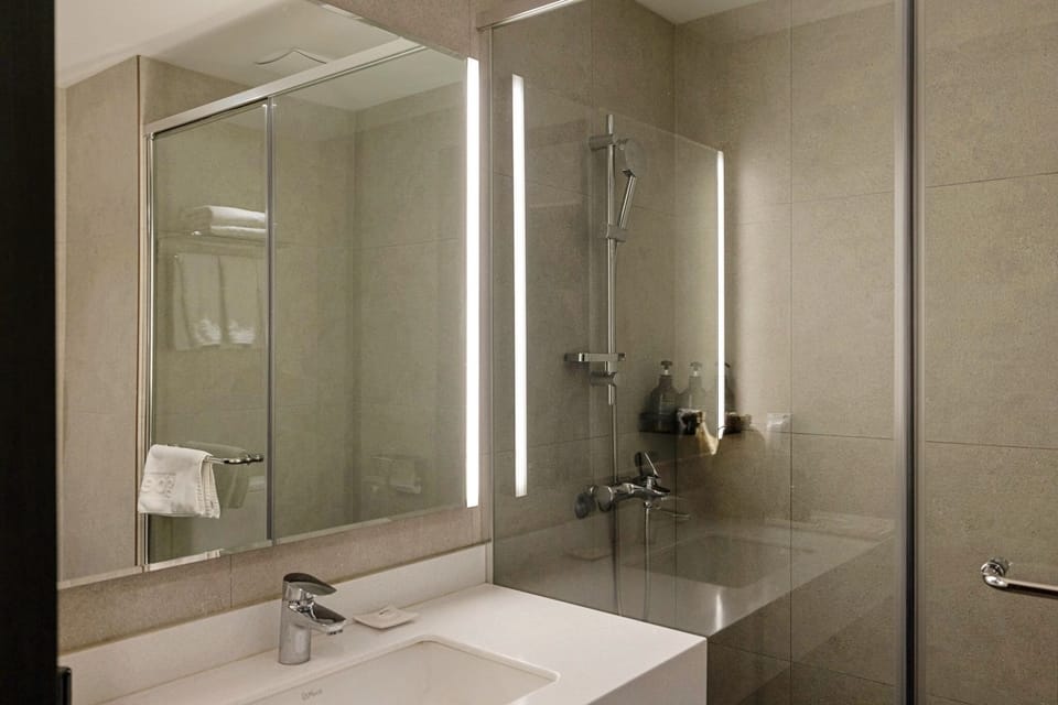 STANDARD QUEEN | Bathroom | Hair dryer, bathrobes, slippers, towels