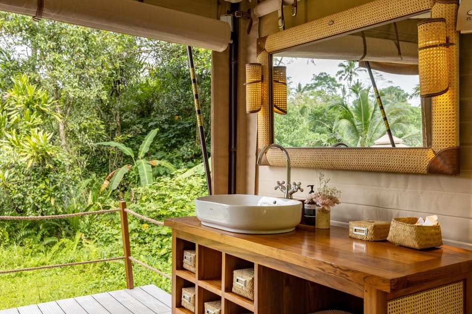 Waterfall Tent | Bathroom sink