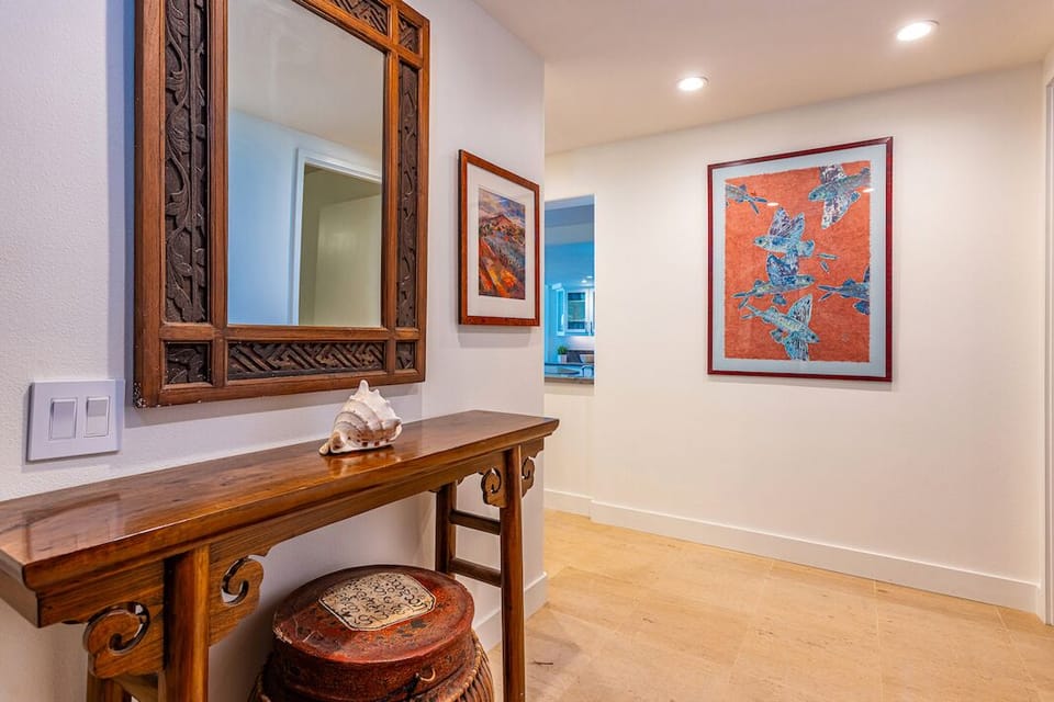 The moment you open front door.