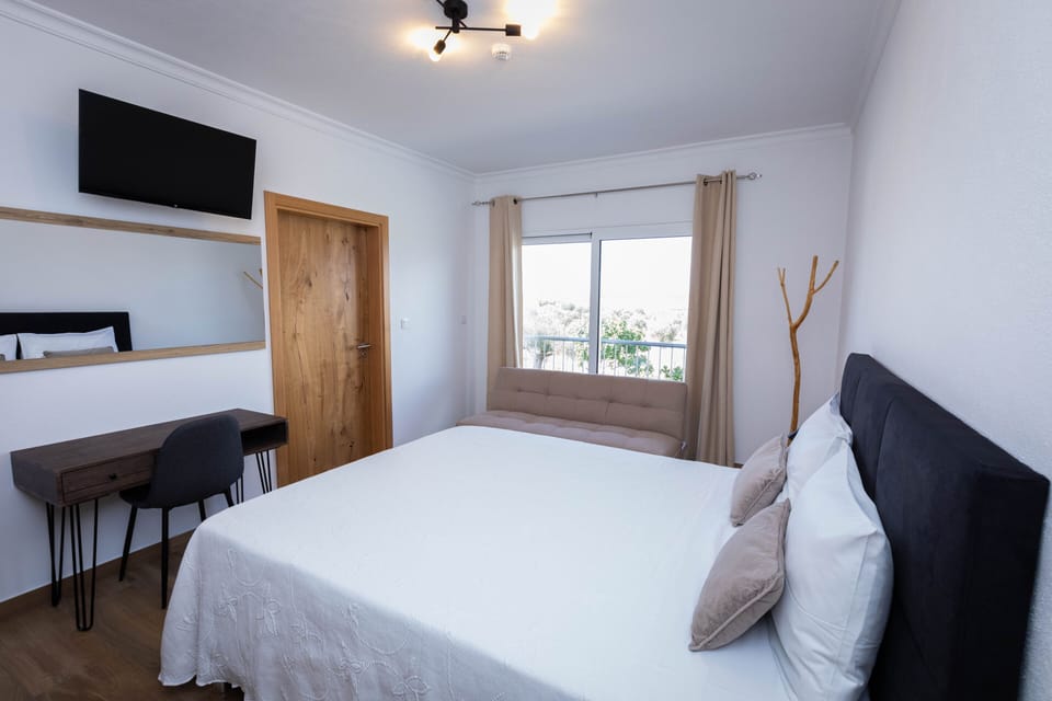 Panoramic Double Room | Down comforters, desk, laptop workspace, soundproofing