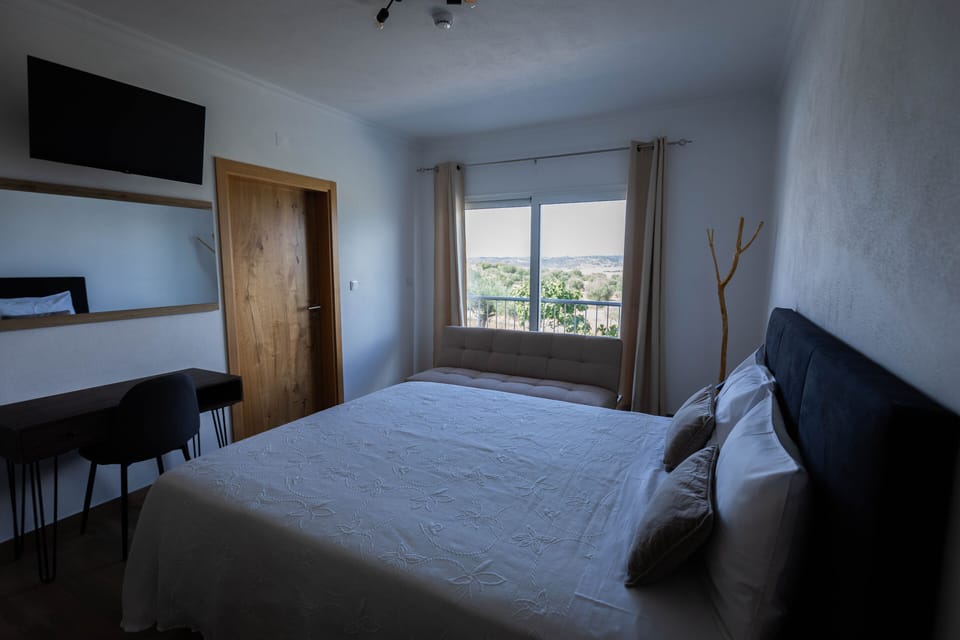 Panoramic Double Room | Down comforters, desk, laptop workspace, soundproofing