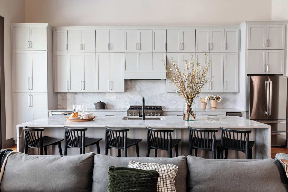 First floor open concept kitchen Living area