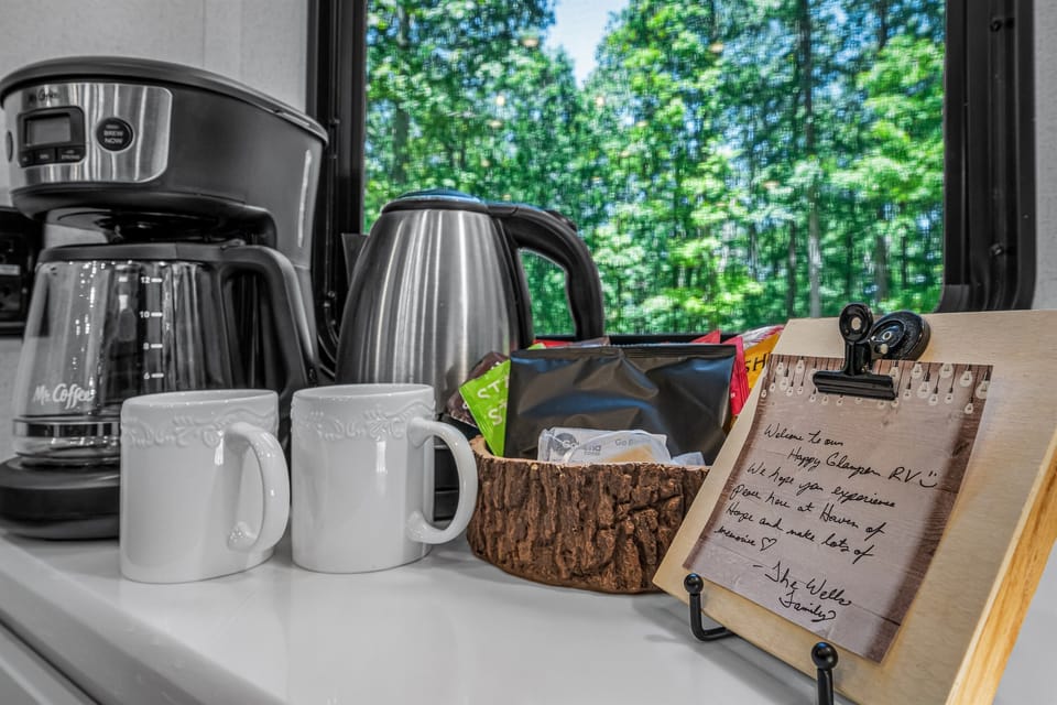 12-cup drip coffee maker and electric water kettle :)