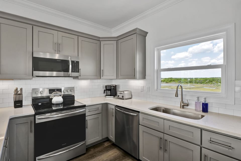 Doing dishes isn't a chore with marsh views like these