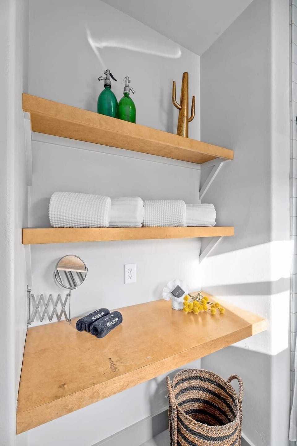 stocked bathroom.