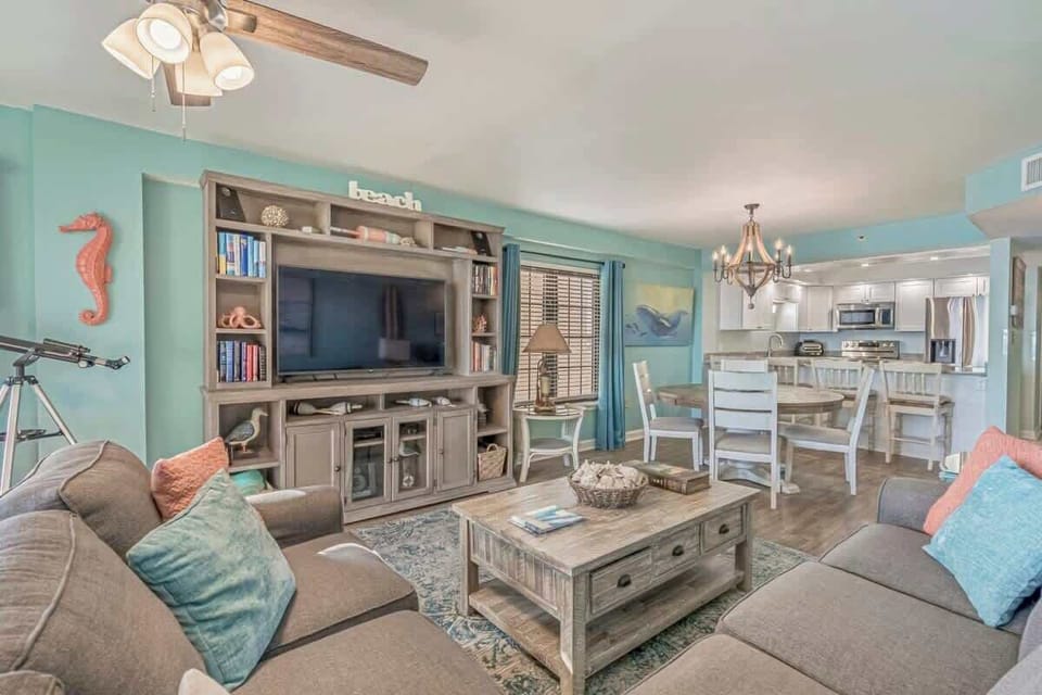 Family room with smart tv