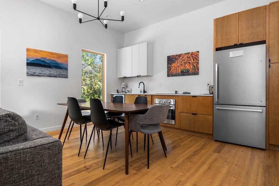Dining room and kitchen