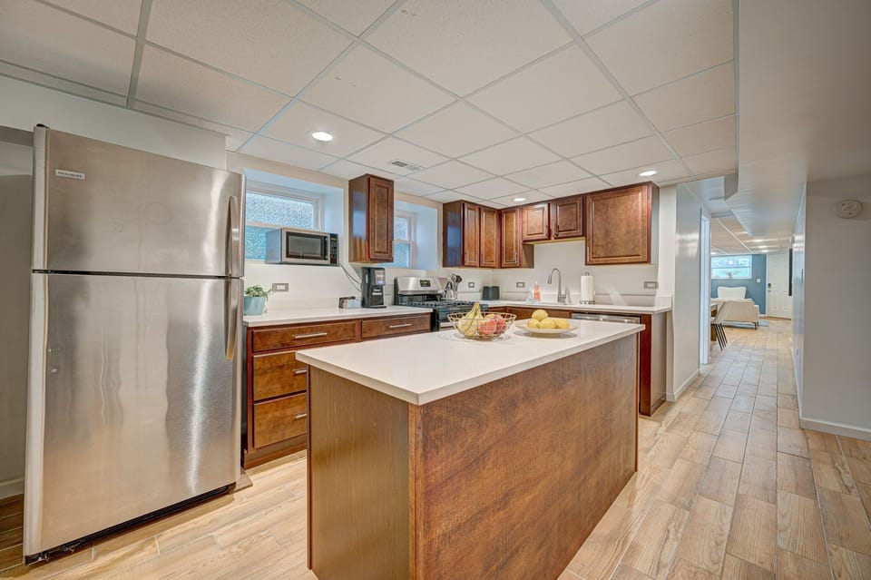 Floor, Flooring, Indoors, Kitchen, Kitchen Island