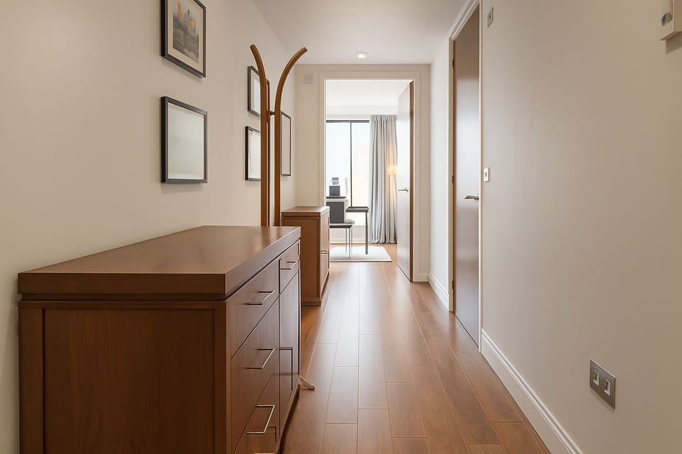 Deluxe Apartment | Living area | 38-inch flat-screen TV with satellite channels