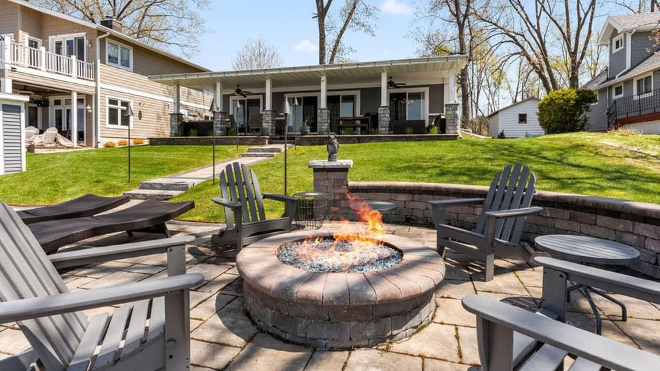 Fire pit patio perfect for evening gatherings and relaxation