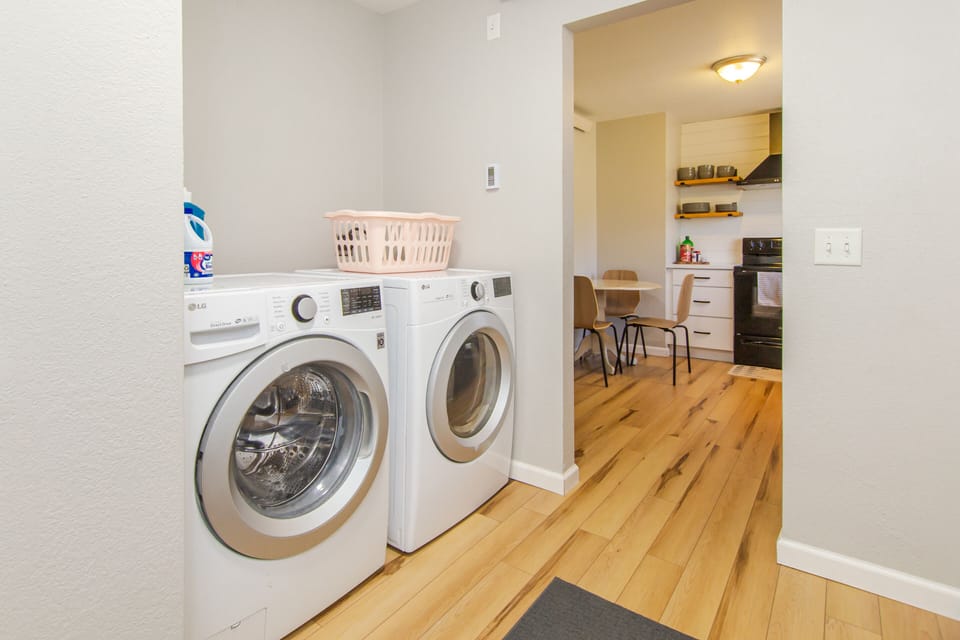 Washer and dryer for use during your stay