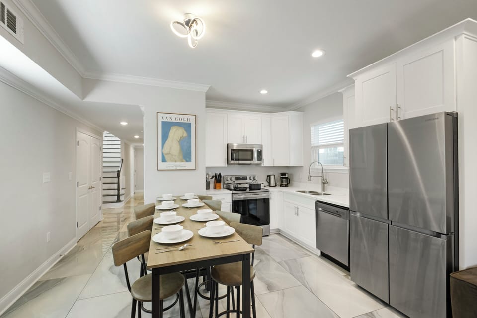 Kitchen & Dining Area- fully equipped, coffee maker, coffee, cream and sugar