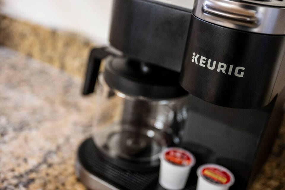 Keurig Duo is provided for a fresh morning cup of coffee.