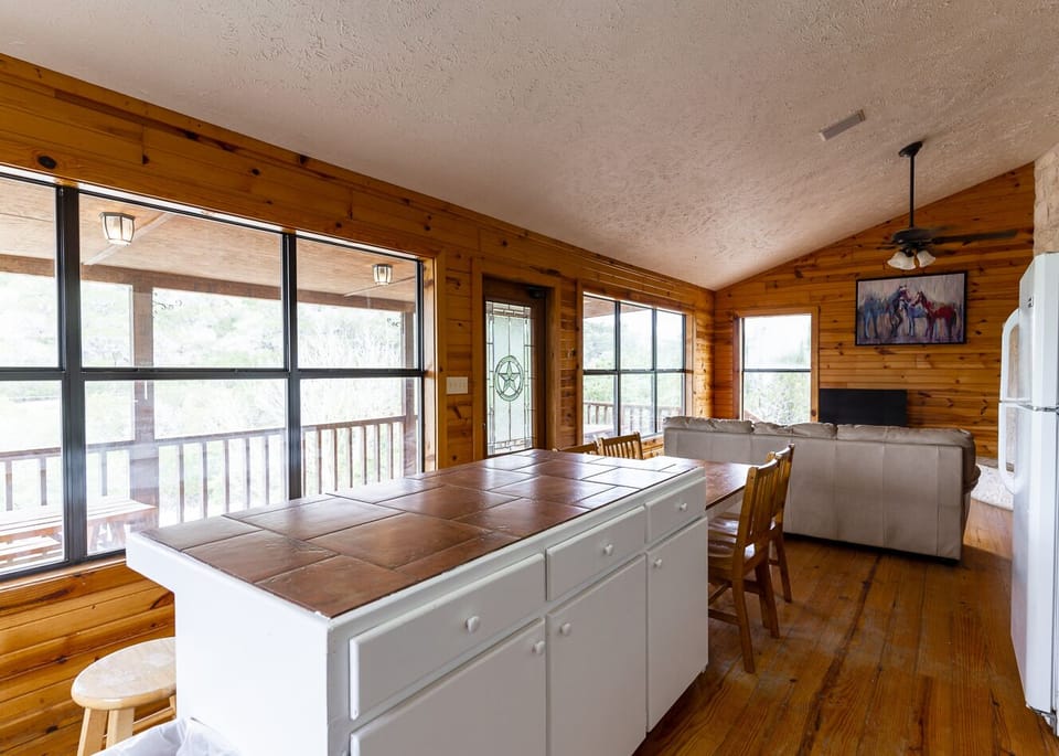 Kitchen island view