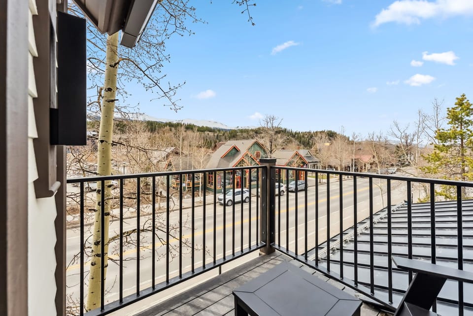 Balcony: Adirondack chairs and views of Gold Hill and Peaks 4 & 5 