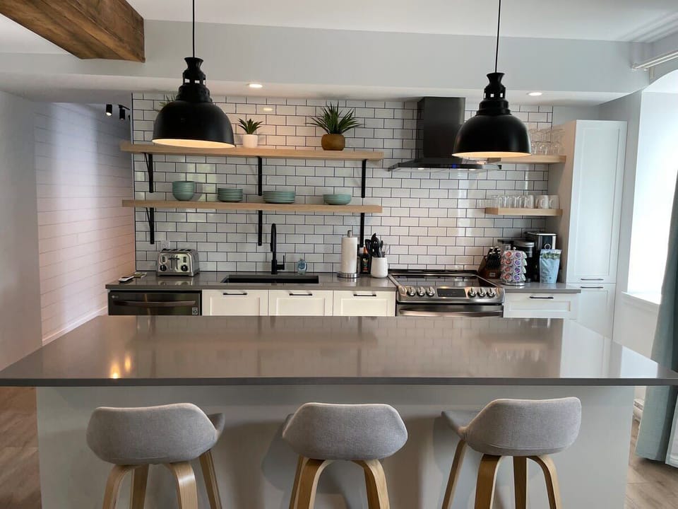 super cuisine avec comptoir de quartz