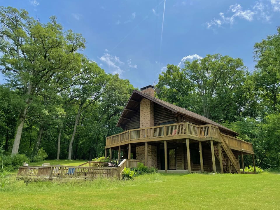 Cabin exterior from lawn