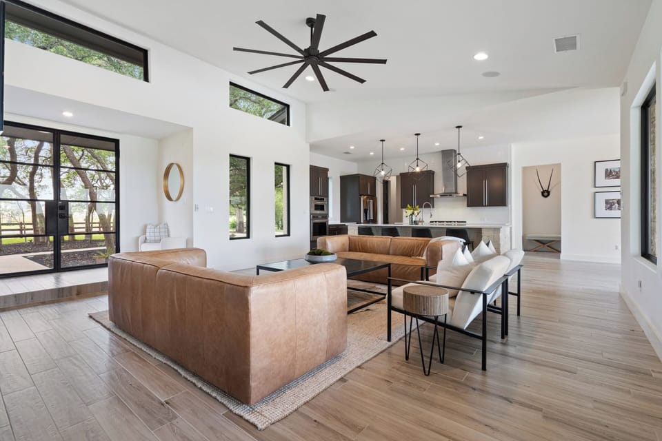 Living room with tons of natural light