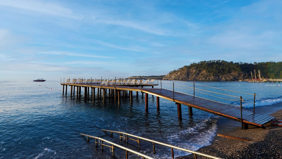Private beach, sun loungers, beach umbrellas, beach volleyball