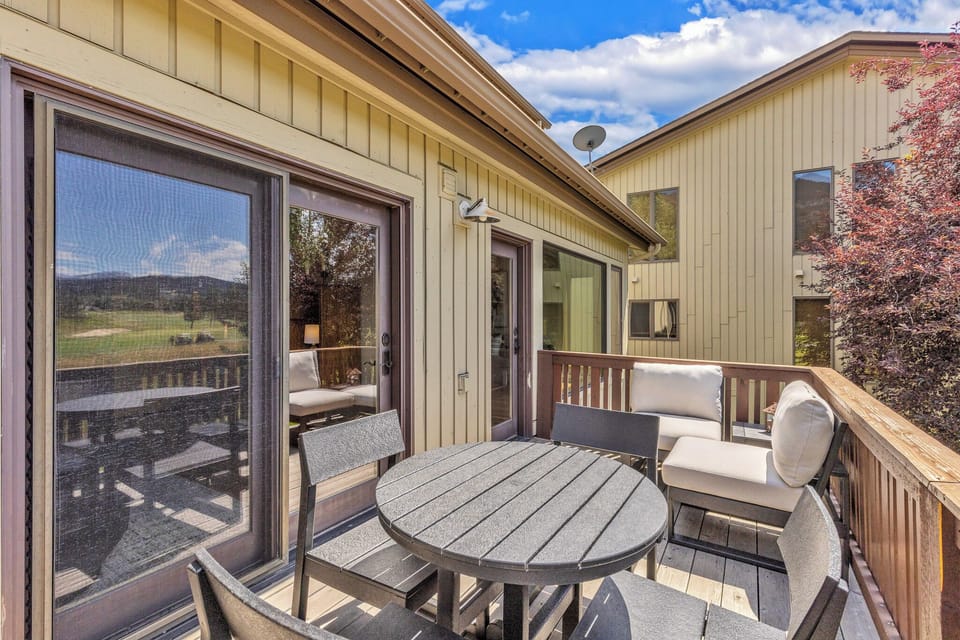 Private balcony overlooking Lone Peak and Big Sky Golf Course