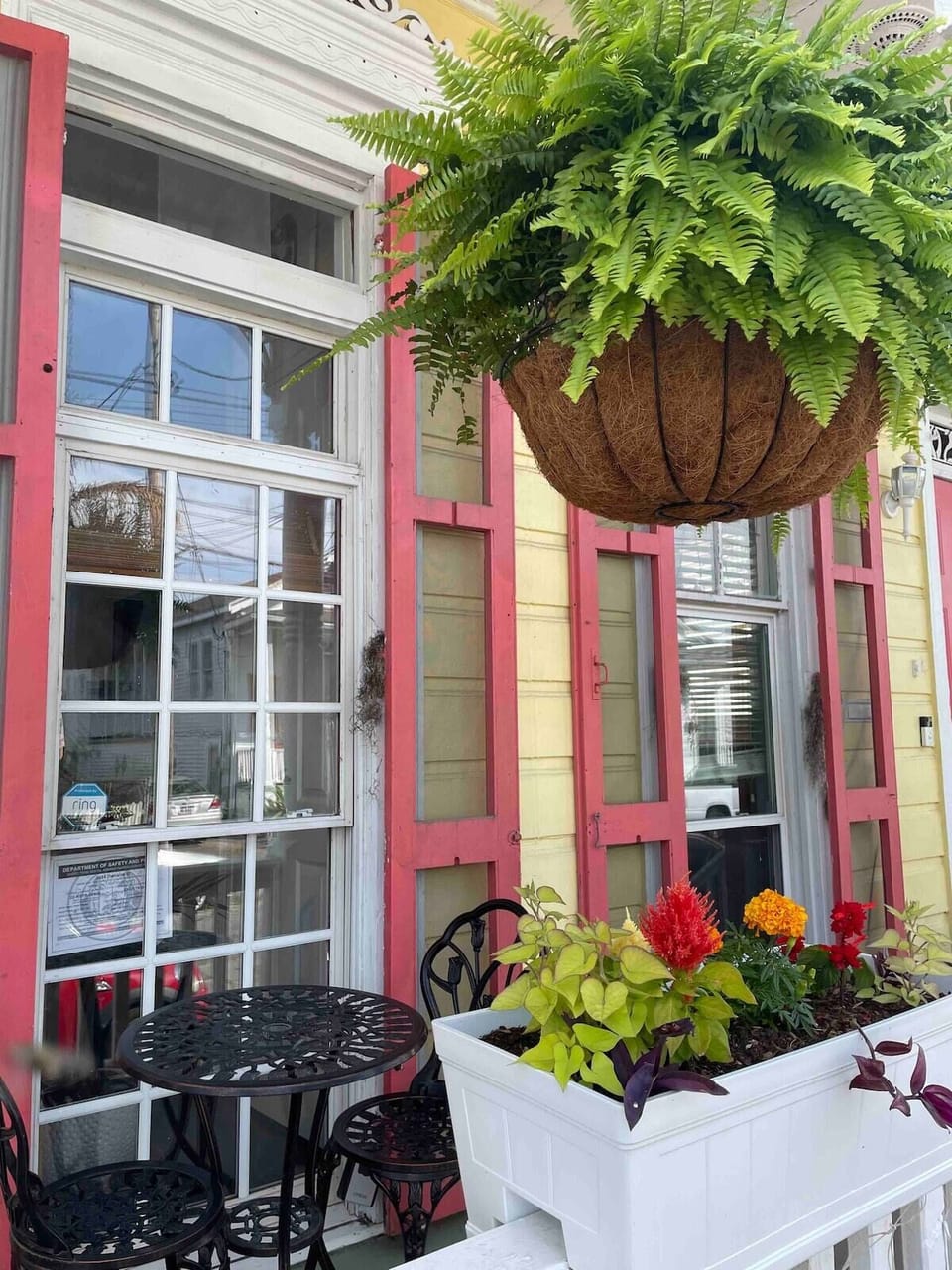 Bistro table on the porch for you to enjoy morning coffee or an evening glass of wine. 