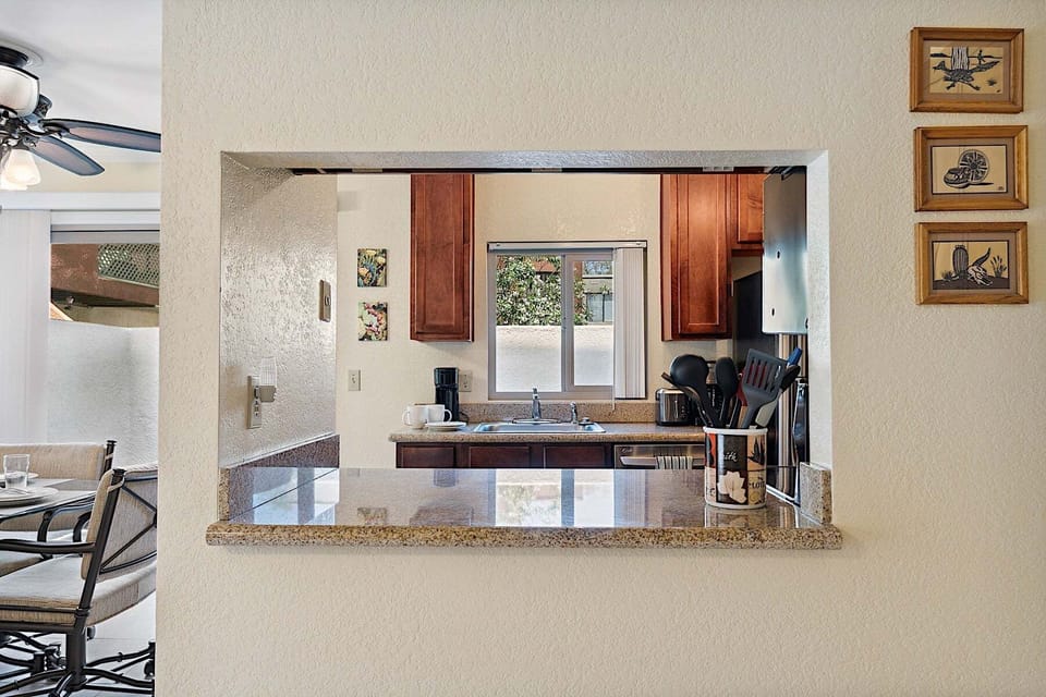 Looking into kitchen