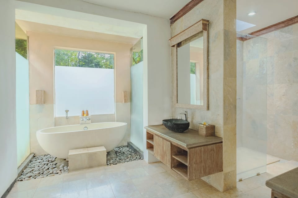 Villa, 2 Bedrooms, Pool View | Bathroom | Free toiletries, hair dryer, slippers, towels