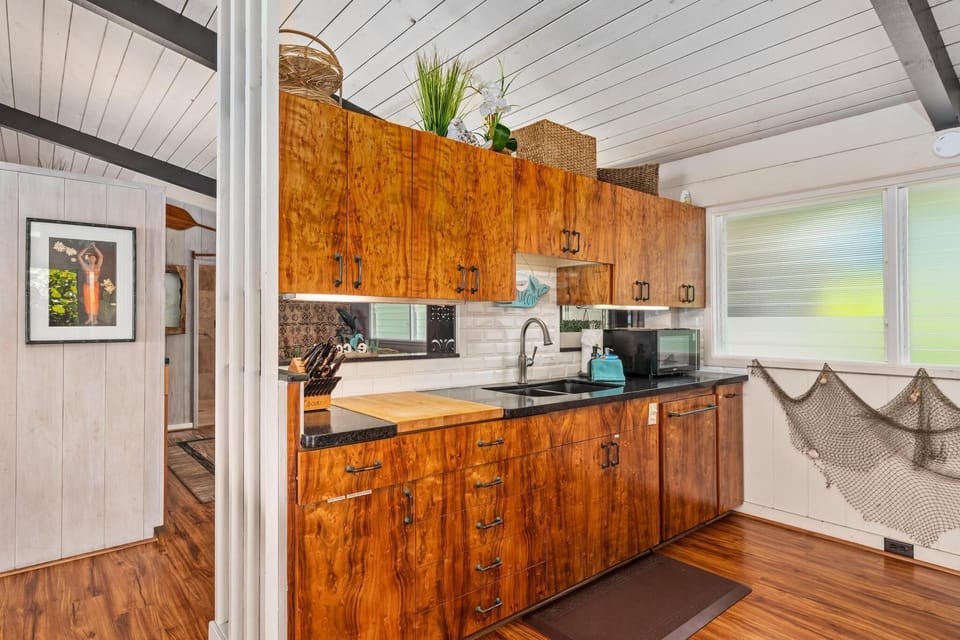 Beautiful wooden cabinetry in the kitchen