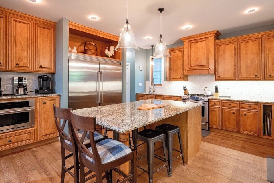 The kitchen is fully stocked with everything you'll need.