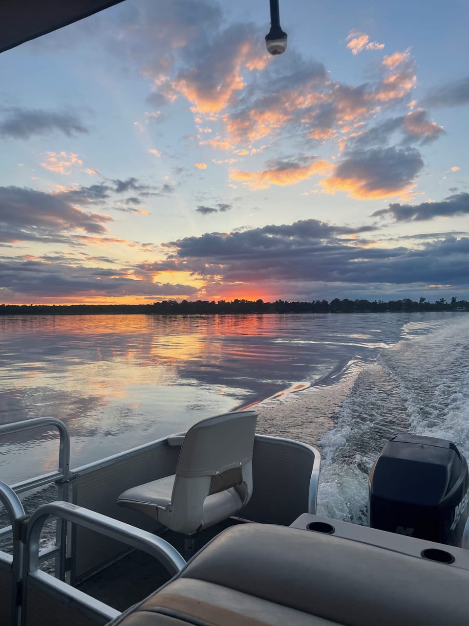 Beautiful sunsets on the lake
