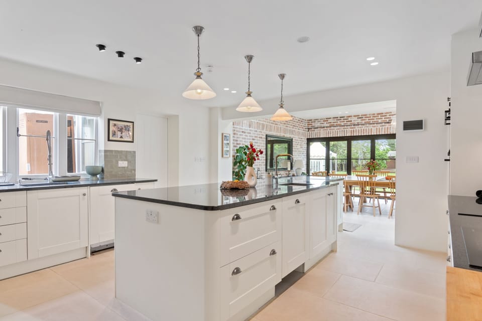 Family House, Multiple Beds | Private kitchen | Full-size fridge, microwave, oven, stovetop