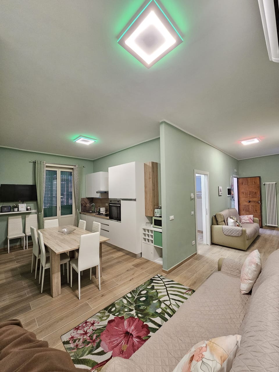 Living room with kitchen