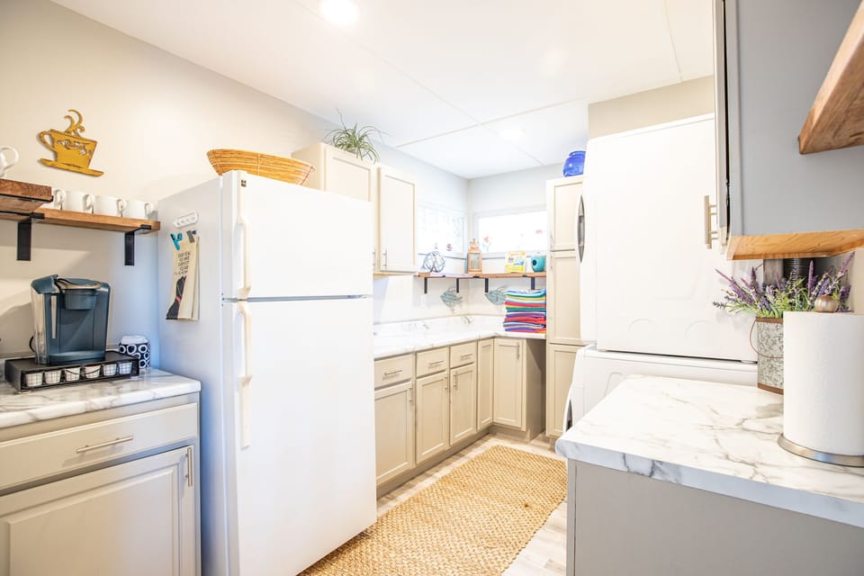 Well-equipped kitchen that features a large pantry.