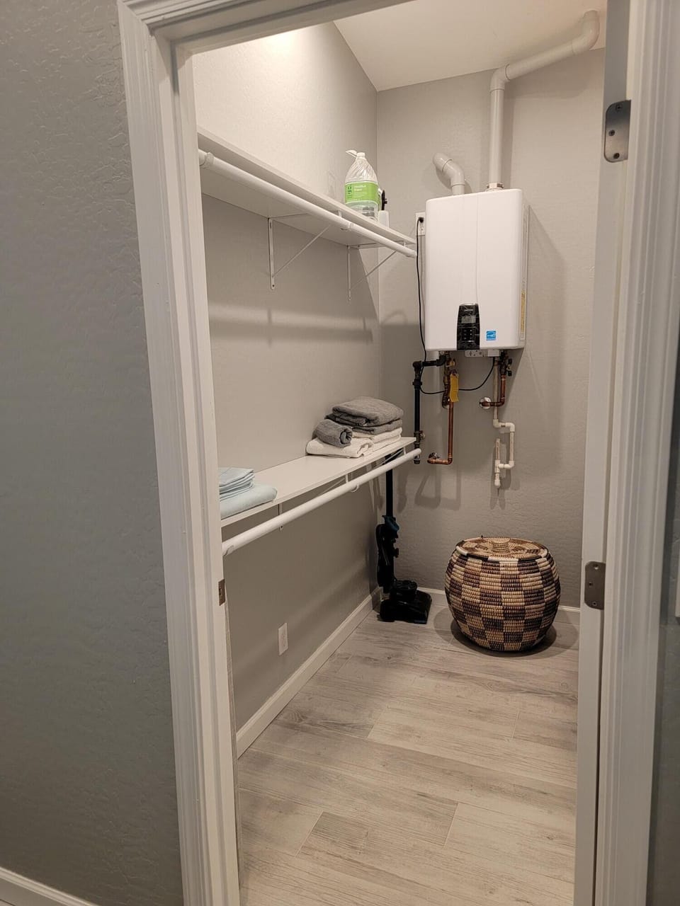 Large walk-in closet to stay organized. 
