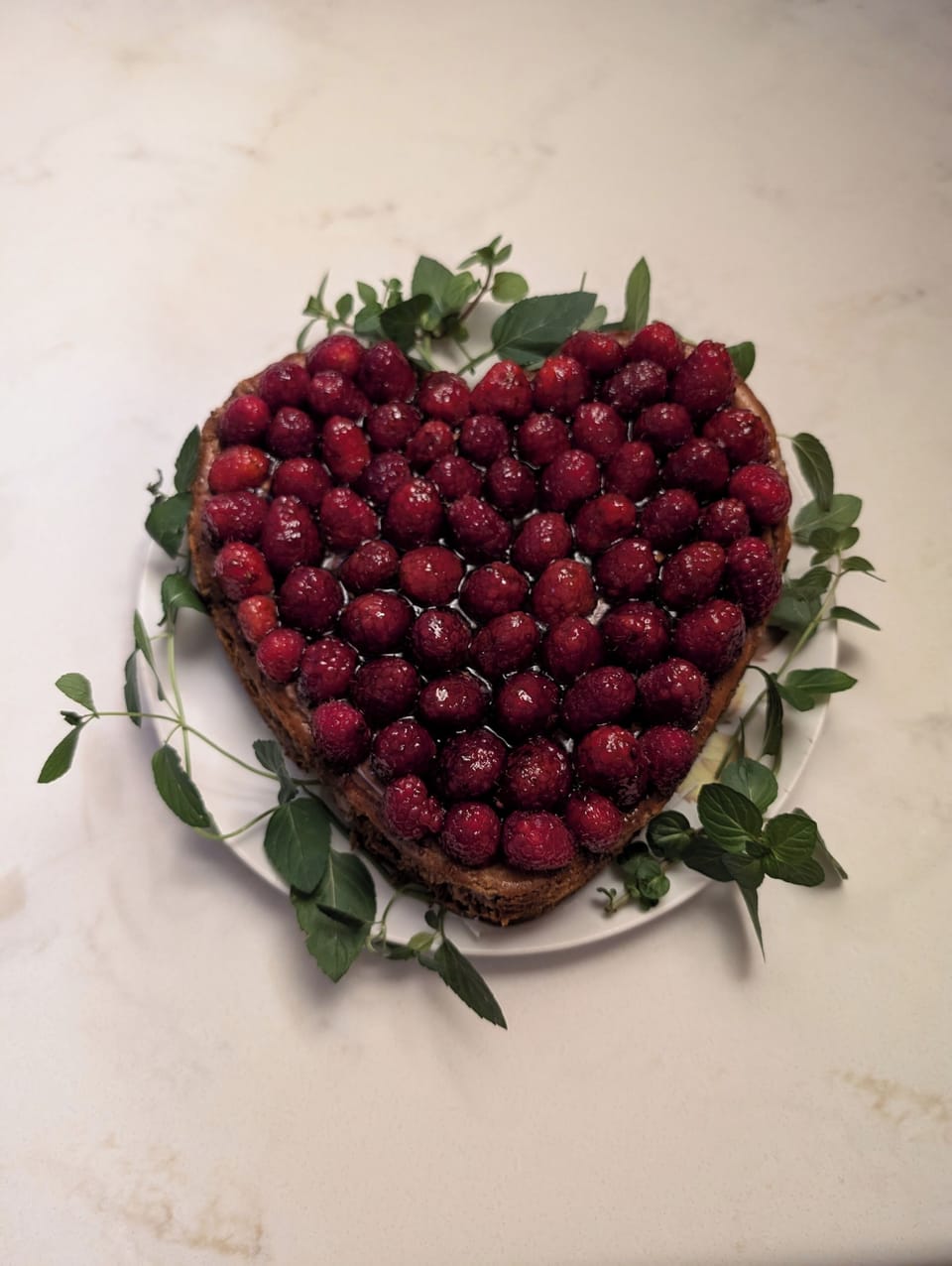 Cassis CheesecakeChambord Buttercream Mint Raspberries for Aspen Steadman Clinic