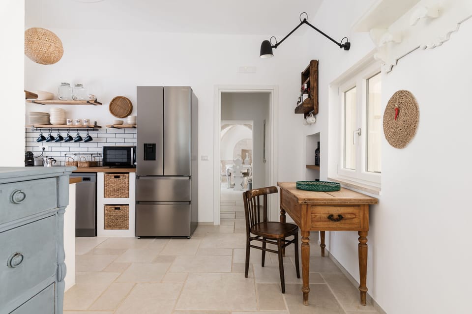 Villa | Private kitchen | Fridge, microwave, oven, stovetop