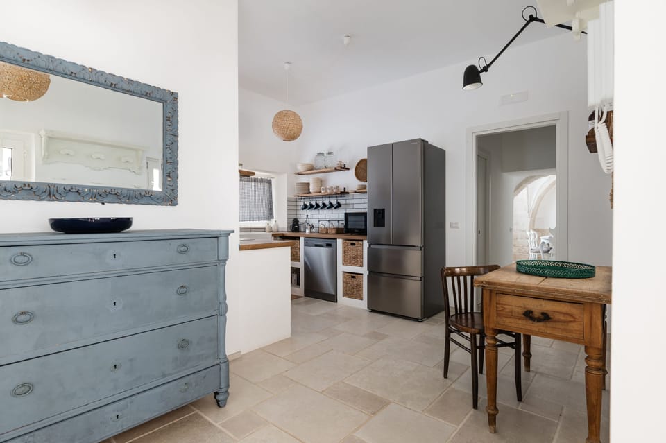 Villa | Private kitchen | Fridge, microwave, oven, stovetop