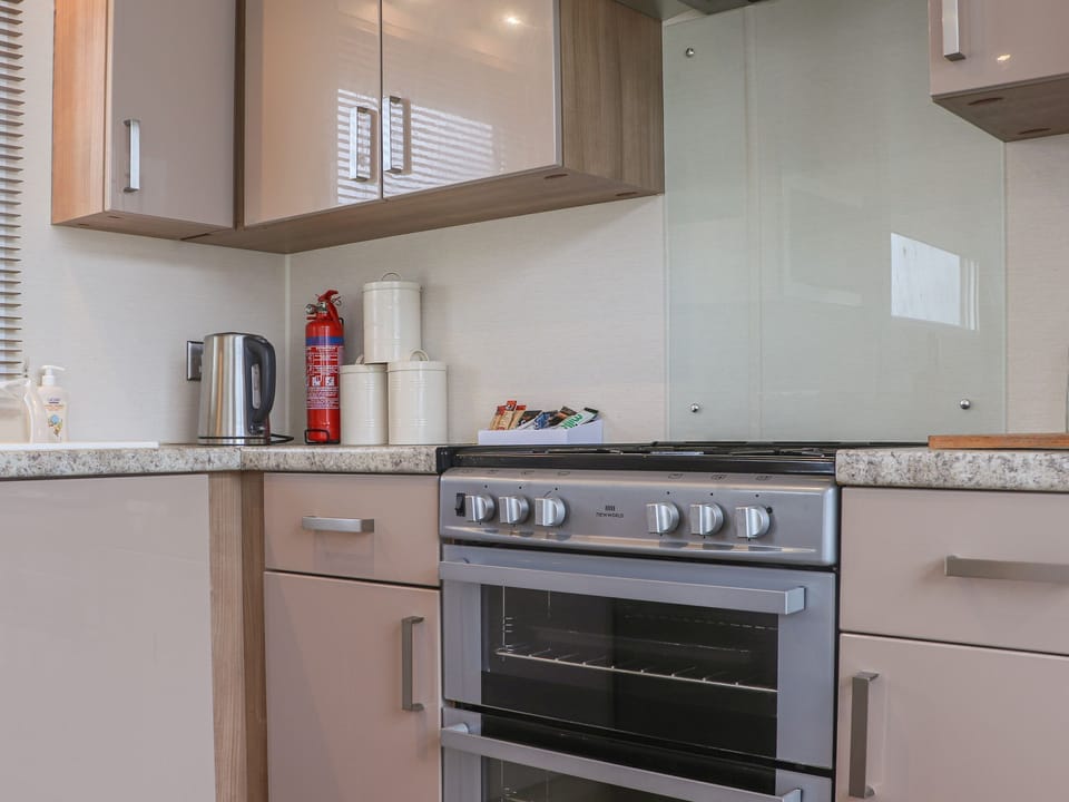 Fridge, dishwasher, electric kettle, toaster