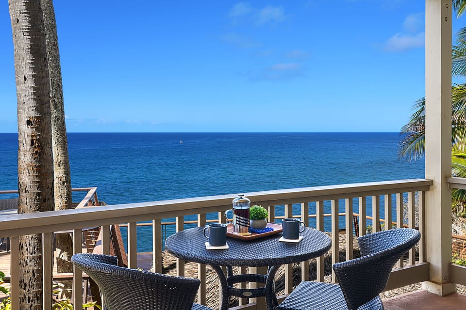 the Breathtaking ocean front view from the lanai
