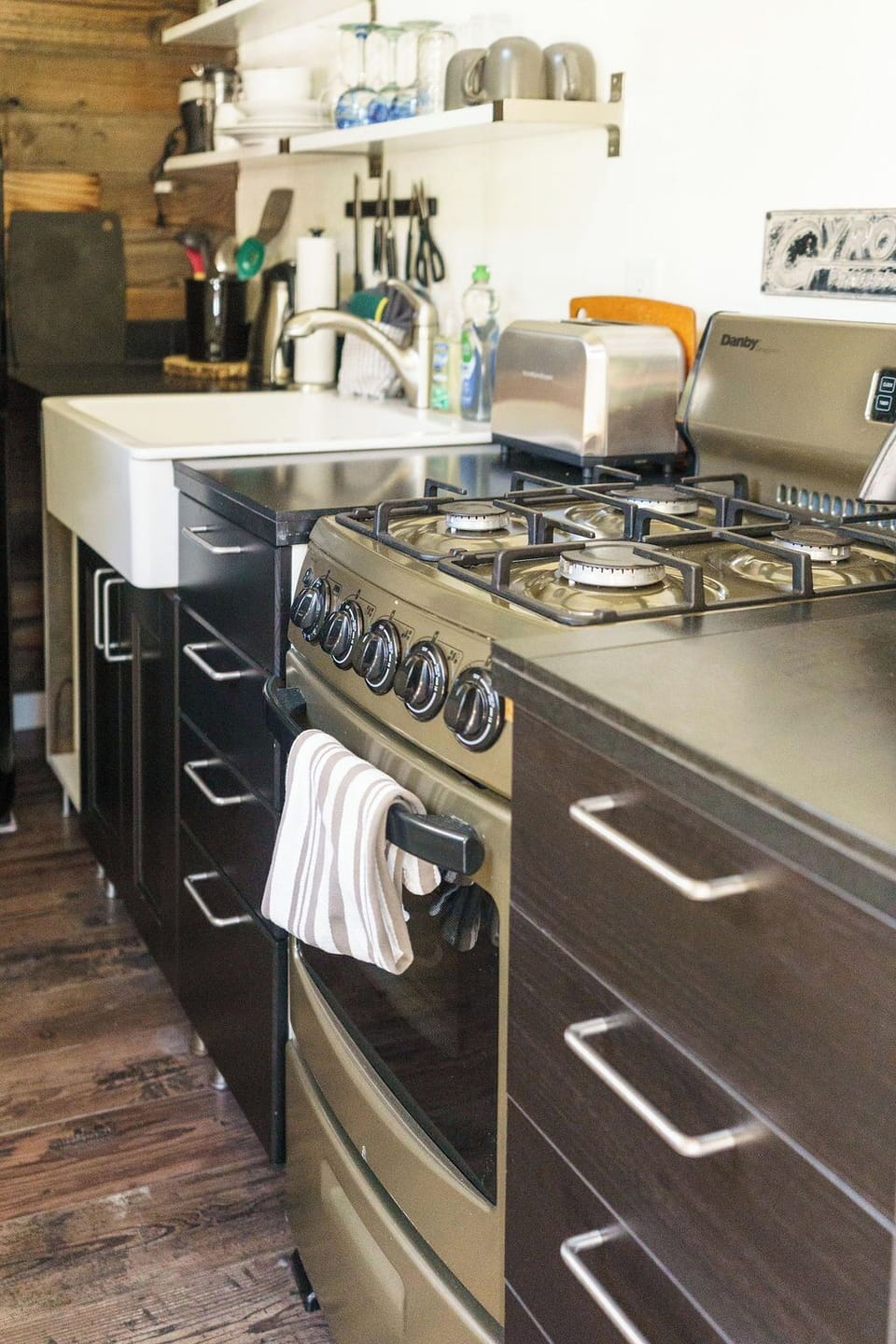 This small but mighty over/stove does the job 