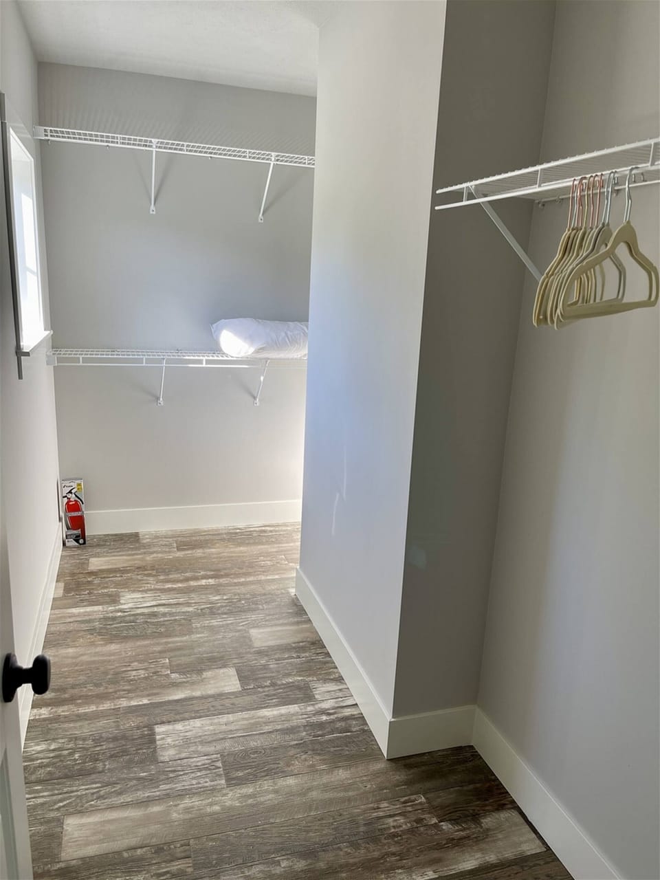 Spacious walk-in closet