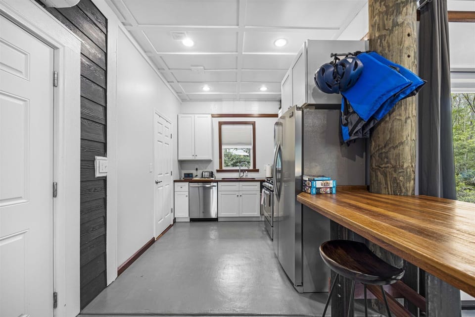 Kitchen in the studio apartment downstairs