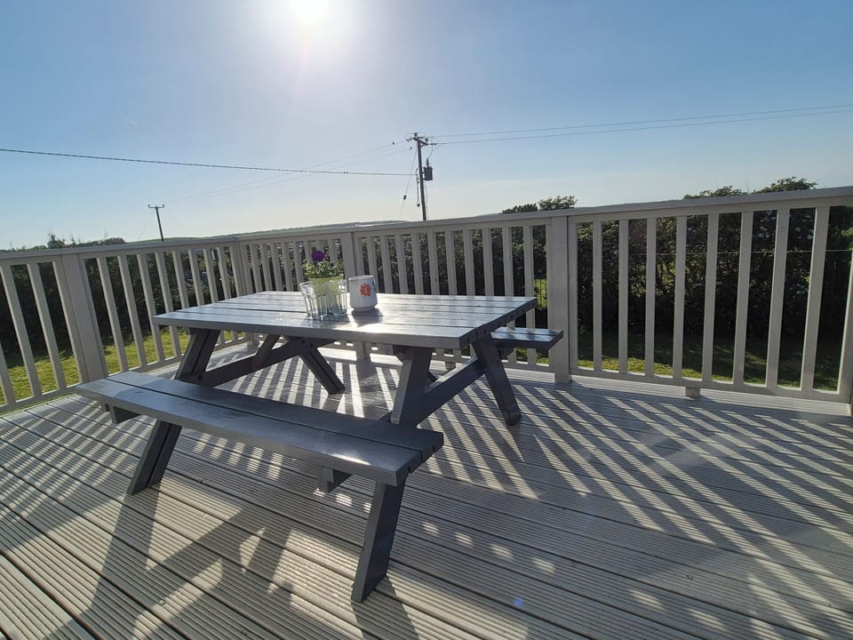 Back deck off the kitchen/dining room
