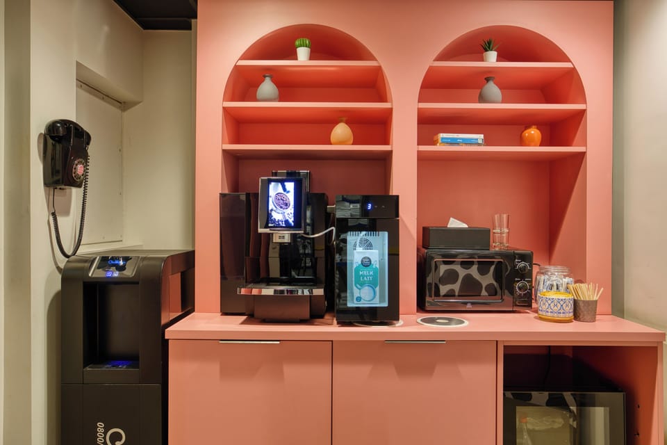 Shared fridge, microwave