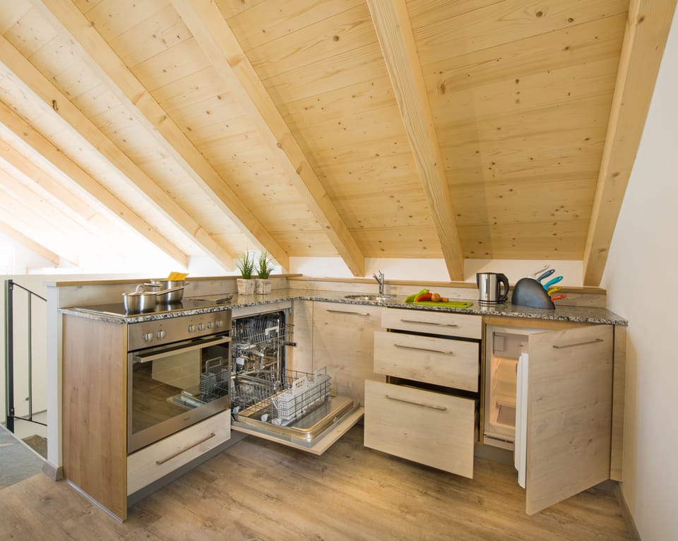 Standard Penthouse, 3 Bedrooms, Terrace ( 3, free accesss to Alpentherme ) | Private kitchen