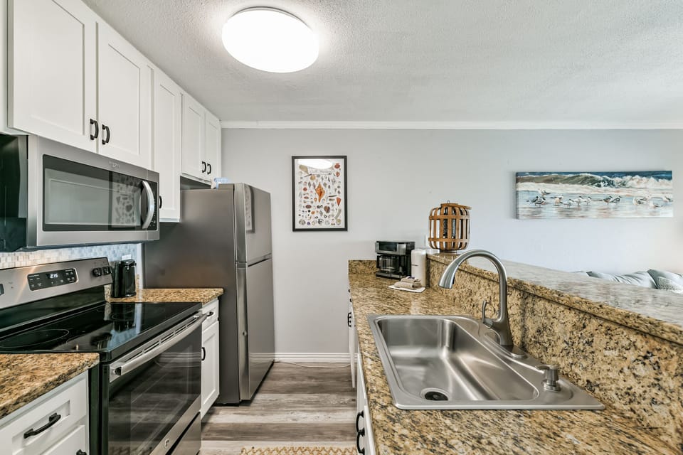 FOR NIGHTS YOU CHOOSE TO DINE IN, THE KITCHEN IS FULLY STOCKED